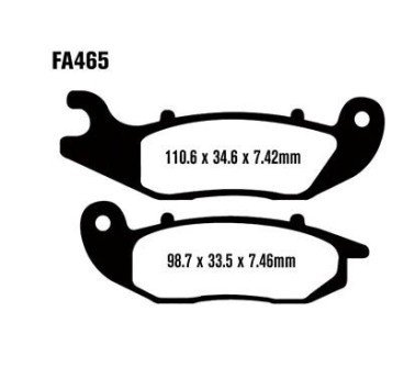 Pastillas de freno delantero EBC FA465TT