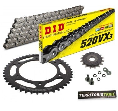 Kit de transmisión DID 520 VX3 gris (16/47/112) | relación original BMW F650GS / G650GS