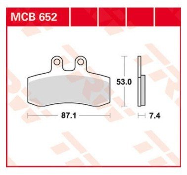 Pastillas de freno delantero TRW MCB652