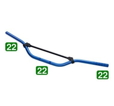 Manillar TRW MCL155B aluminio azul 22mm