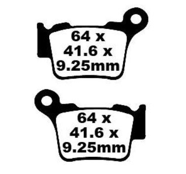 Pastillas de freno trasero estandar EBC FA368TT