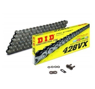 Cadena DID X-ring gris 428vx 130 eslabones