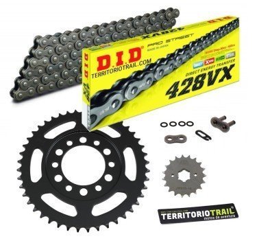 Kit de transmisión DID 428 vx gris (19/52/128) | relación original Yamaha XT350