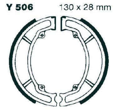 EBC Y506 zapatas de freno trasero XT350 1985 a 1990