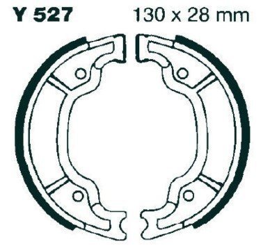 EBC Y527 zapatas de freno trasero XT350 1991 a 1995 / TT 350 / TT 600