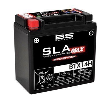 Bateria BS BTX14 SLA-MAX Power 12v activada y precargada