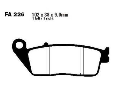 Pastillas de freno delantero sinterizadas EBC FA226HH