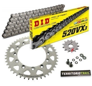 Kit de transmisión DID 520 vx3 gris (13/41/102) / relación de origen Honda NX 250