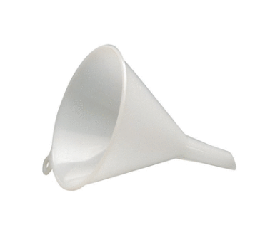 Embudo mediano plástico blanco