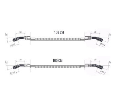 Latiguillos metálicos delanteros directos Honda Transalp 600 (97-00)