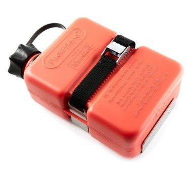 Bidón para gasolina rojo 1 L para sujetar con cincha