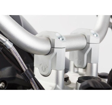 SW-Motech alzas de manillar grises +4cm para manillar de 32mm