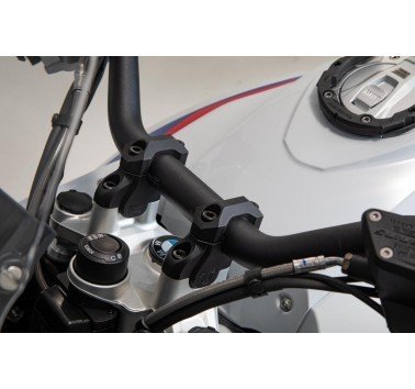 SW-Motech acercadores de manillar negro +25mm para manillar de 32mm