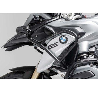 SW-Motech protecciones superiores acero negro BMW R1200GS LC