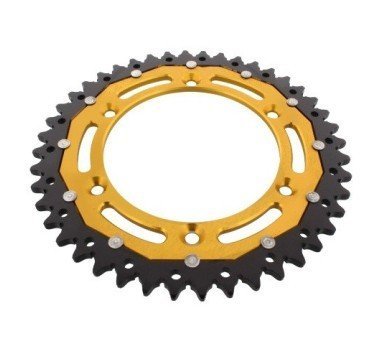 Corona ZF acero/aluminio 47 dientes dorada