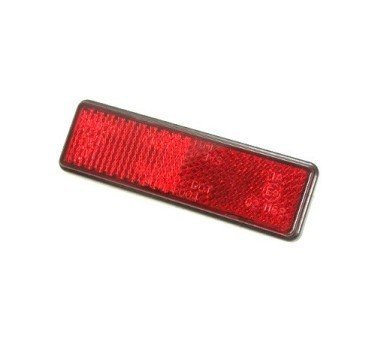 Catadióptrico con tornillos universal rojo 92x27mm