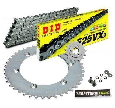 Kit de transmisión DID 525 vx3 abierta (15/41/110) | relación original Suzuki DR 650 SE
