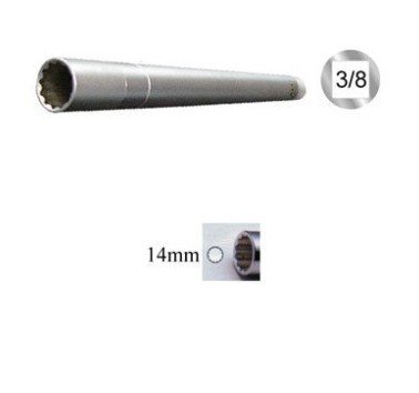 Vaso bujía 14mm. Longitud 250mm. Magnetico