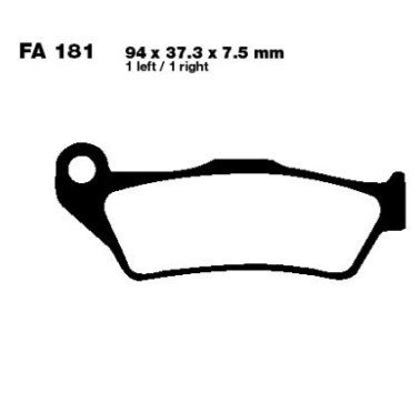 Pastillas de freno trasero sinterizadas EBC FA181R