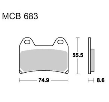 Pastillas de freno delanteras sinterizadas TRW MCB683SV