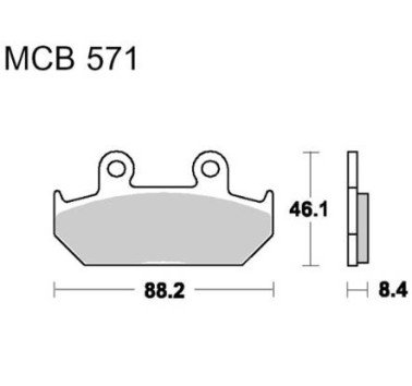 Pastillas freno sintetizadas delanteras TRW MCB571SV