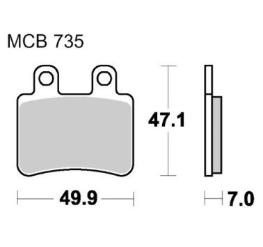 Pastillas de freno delantero / trasero estandar TRW MCB735