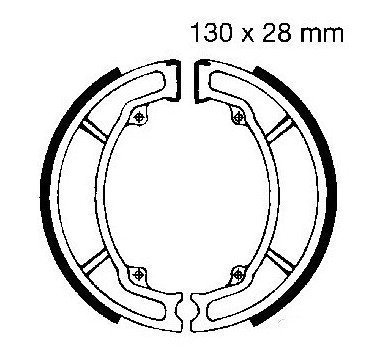 EBC Y506G zapatas estriadas de freno trasero XT350 1985 a 1990