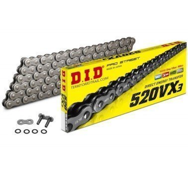 Cadena DID x-ring 520vx3 gris de 106 eslabones
