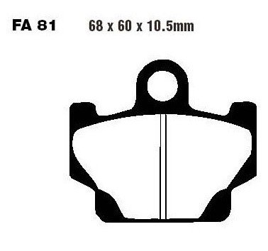 Pastillas de freno delantero estándar EBC FA081