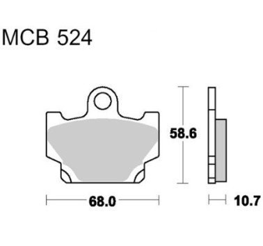 Pastillas de freno delantero estándar TRW MCB524