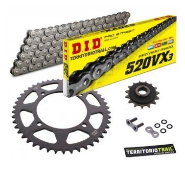 Kit de transmisión DID 520 VX3 gris (15/47/110) | relación original TT 600 E