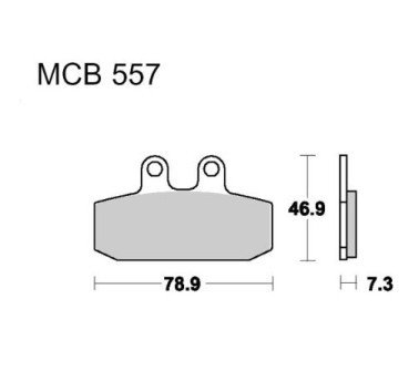 Pastillas de freno delantero estándar TRW MCB557