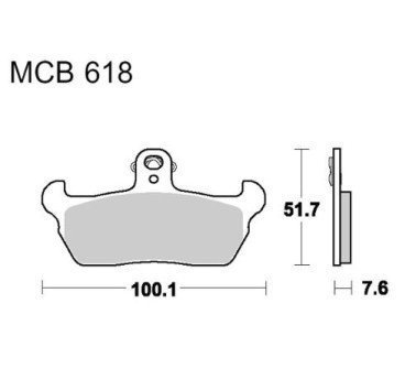 Pastillas de freno delantero estándar TRW MCB618