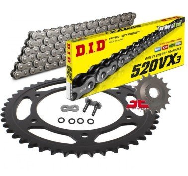 Kit de transmisión DID 520 vx3 gris (15/47/106) | relación original Aprilia Pegaso 600