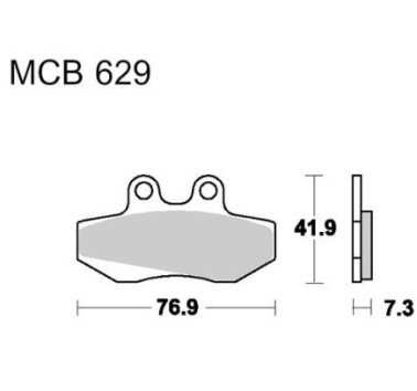 Pastillas de freno delantero estándar TRW MCB629