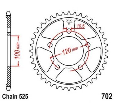 Corona JT 46 dientes JTR702.46