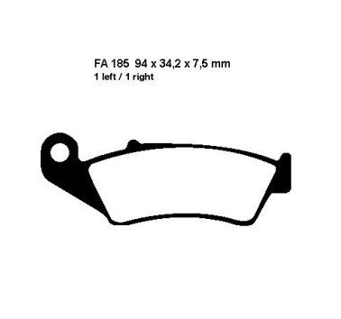 Pastillas de freno delantero sinterizadas EBC FA185R