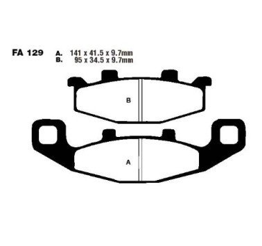 Pastillas de freno delantero semi-sinterizadas EBC FA129V