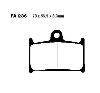 Pastillas de freno delantero estándar EBC FA236