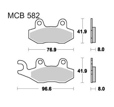 Pastillas de freno trasero sinterizadas TRW MCB582SH