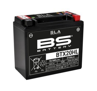 Batería BS BTX20HL SLA 12v activada y precargada