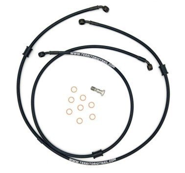 Latiguillos metálicos delanteros directos (2 piezas) Honda Transalp 650