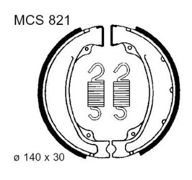 Zapatas de freno trasero con muelle TRW MCS821