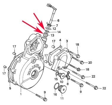 Kit reparación eje empujador de embrague Honda NX 650 Dominator