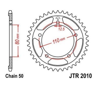 Corona JT acero de 47 dientes JTR2010.47