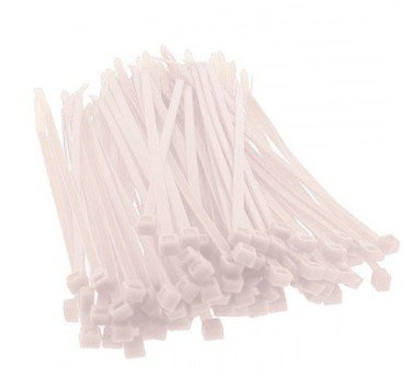 Paquete de 100 bridas de cable blanco 200 x 3.6mm