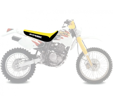 Funda de asiento negra / amarilla para Suzuki DR 350