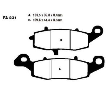 Pastillas de freno delantero semi-sinterizadas EBC FA231V
