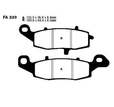 Pastillas de freno delantero semi sinterizadas EBC FA229V