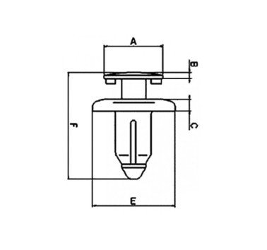 RVT-PT01 paquete de remaches plásticos para carenado 6mm